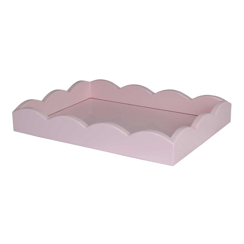 Addison Ross Scalloped Tray 11x8 - Pale Pink image number 0